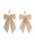 The Midi Bow – Natural Plaid