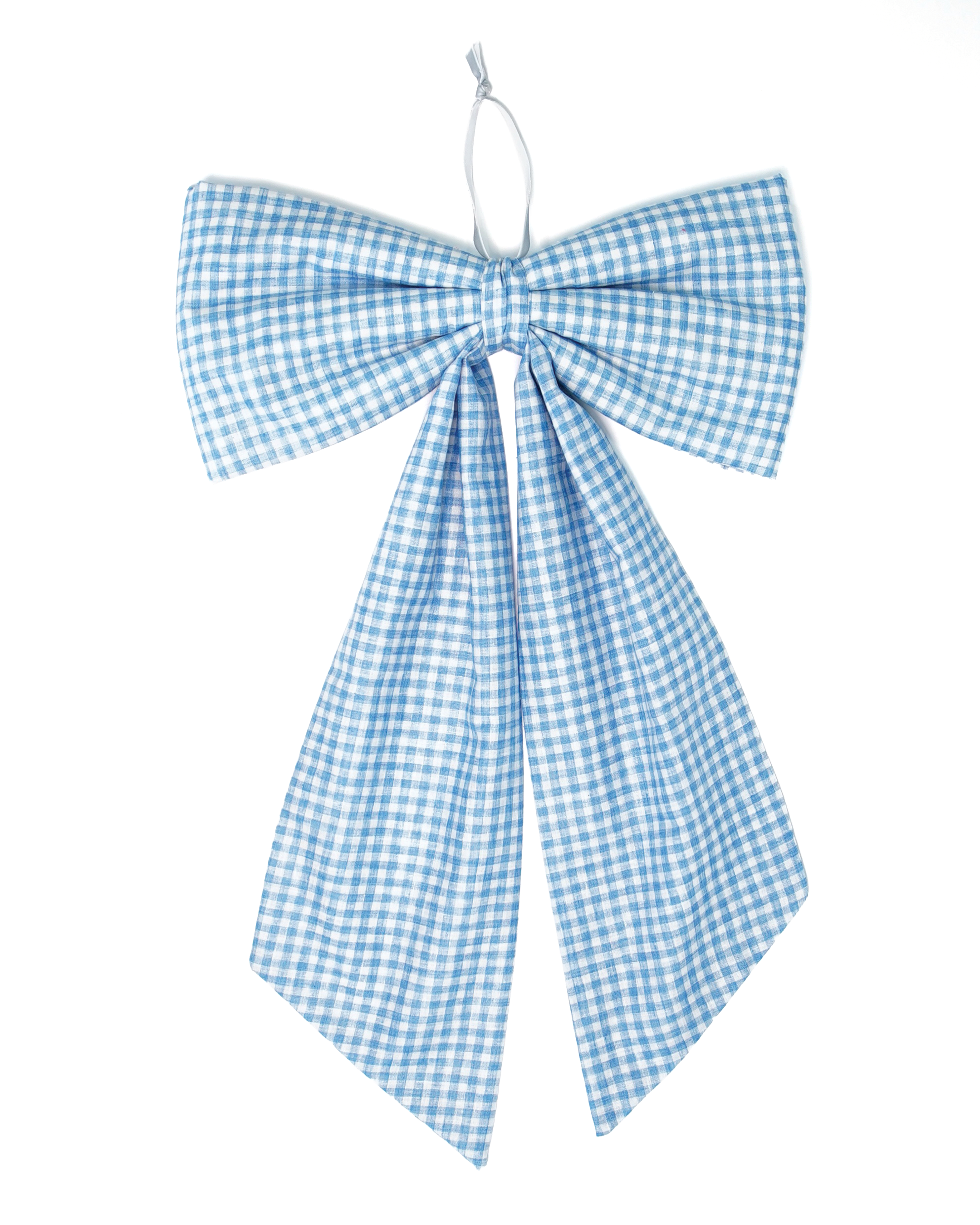 The Big Bow – Cornflower Gingham
