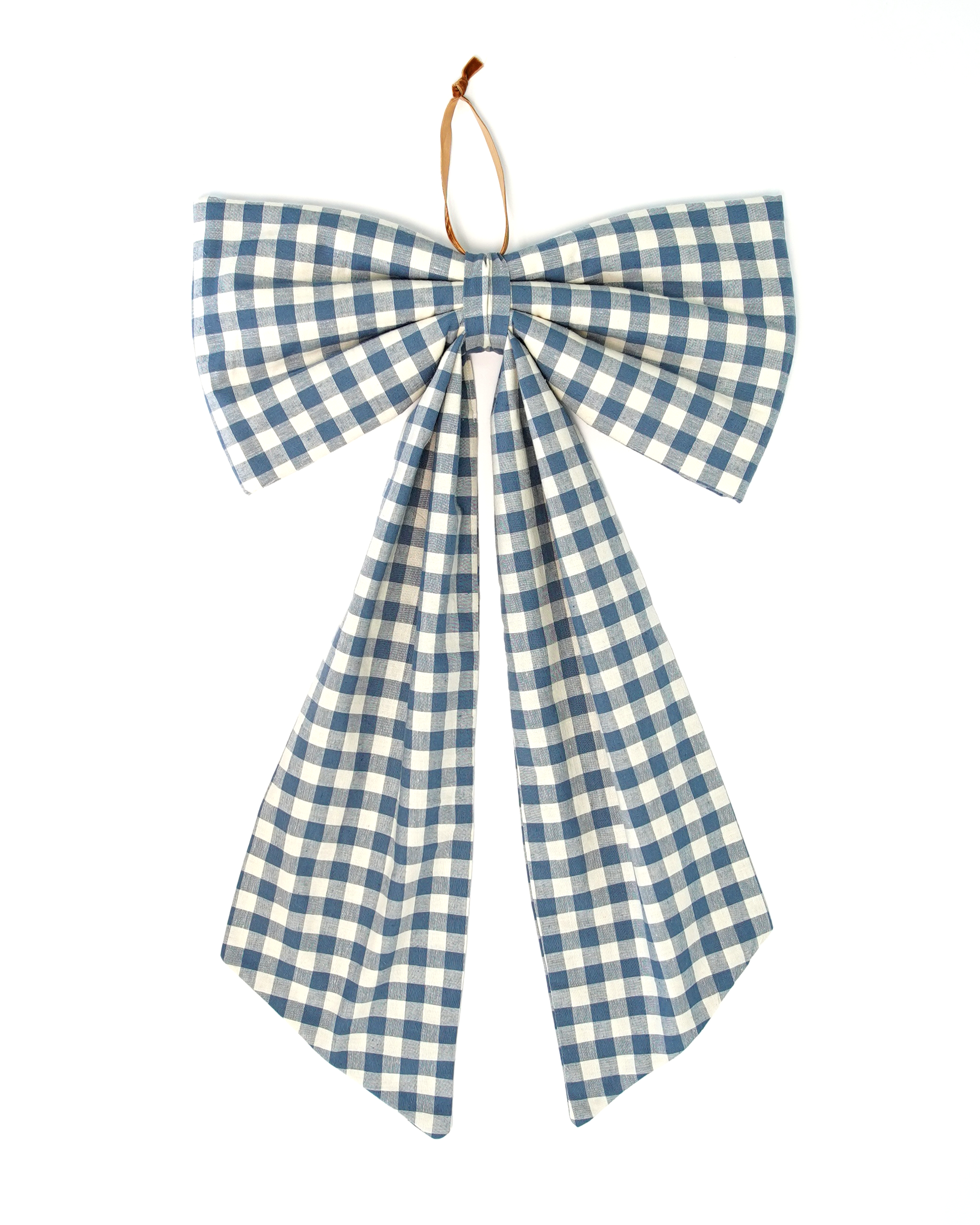 The Big Bow – French Blue Check