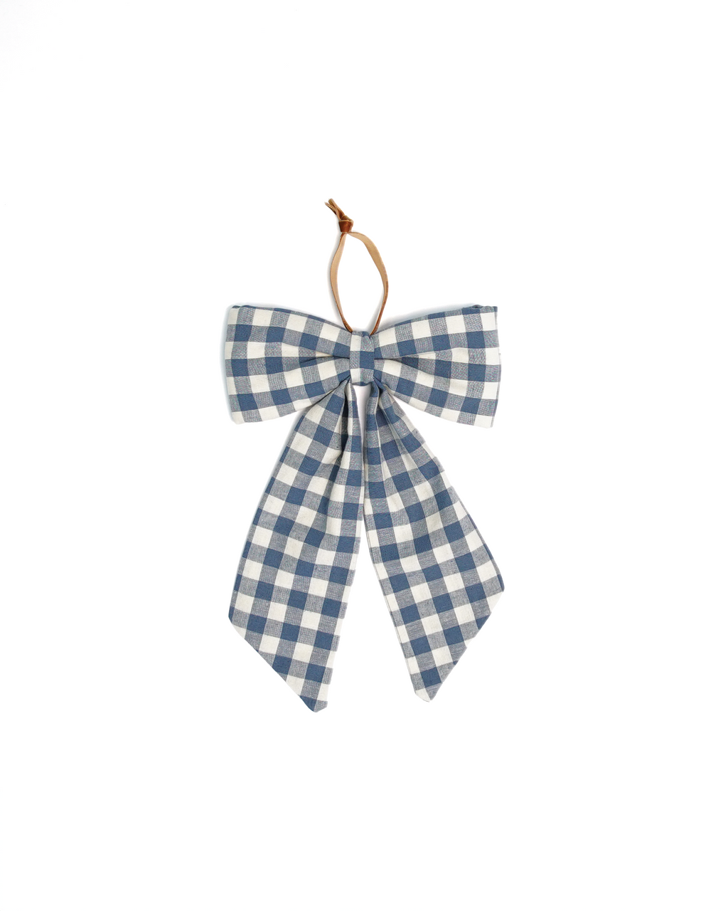 The Midi Bow – French Blue Check