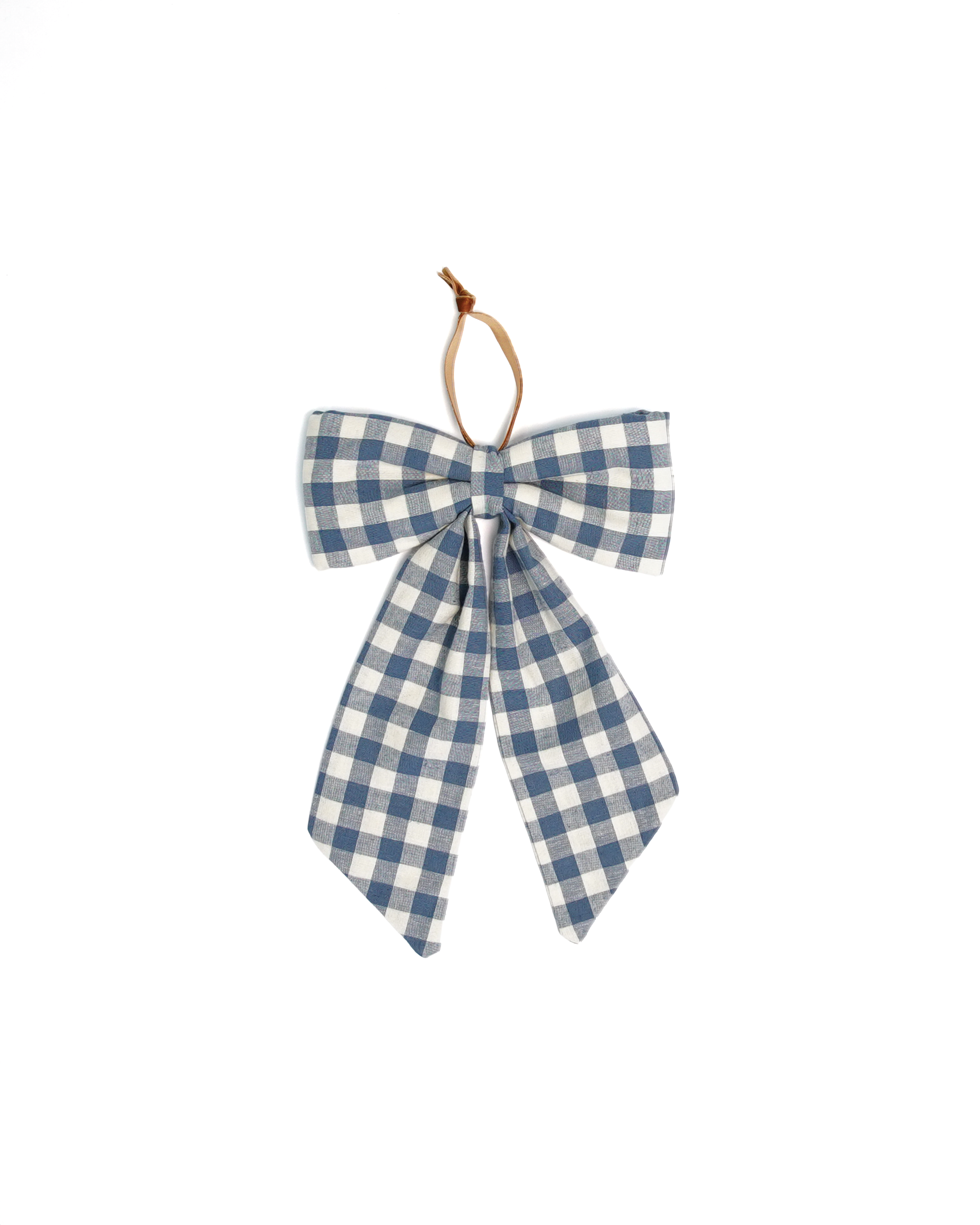 The Midi Bow – French Blue Check