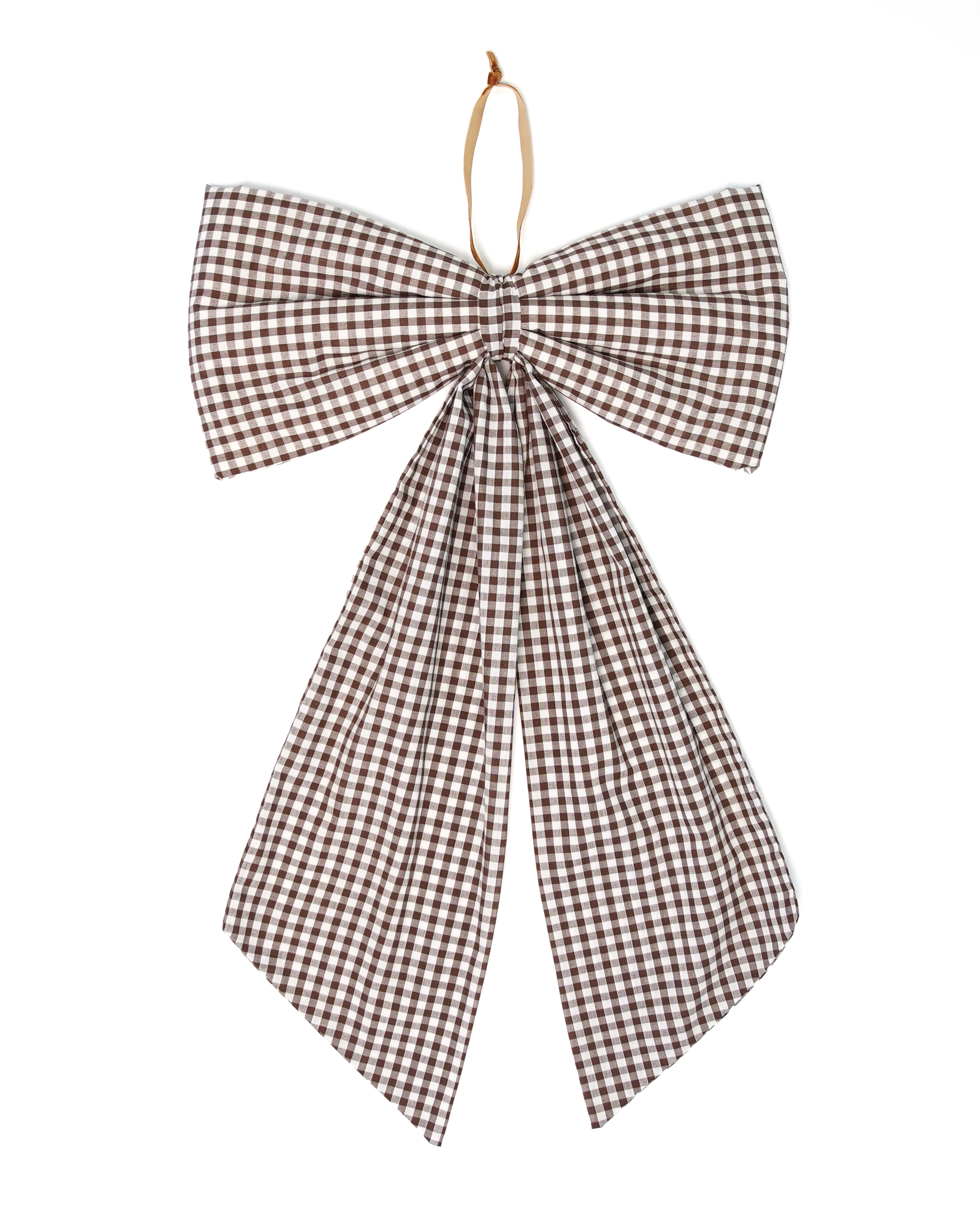 The Big Bow – Hazelnut Gingham