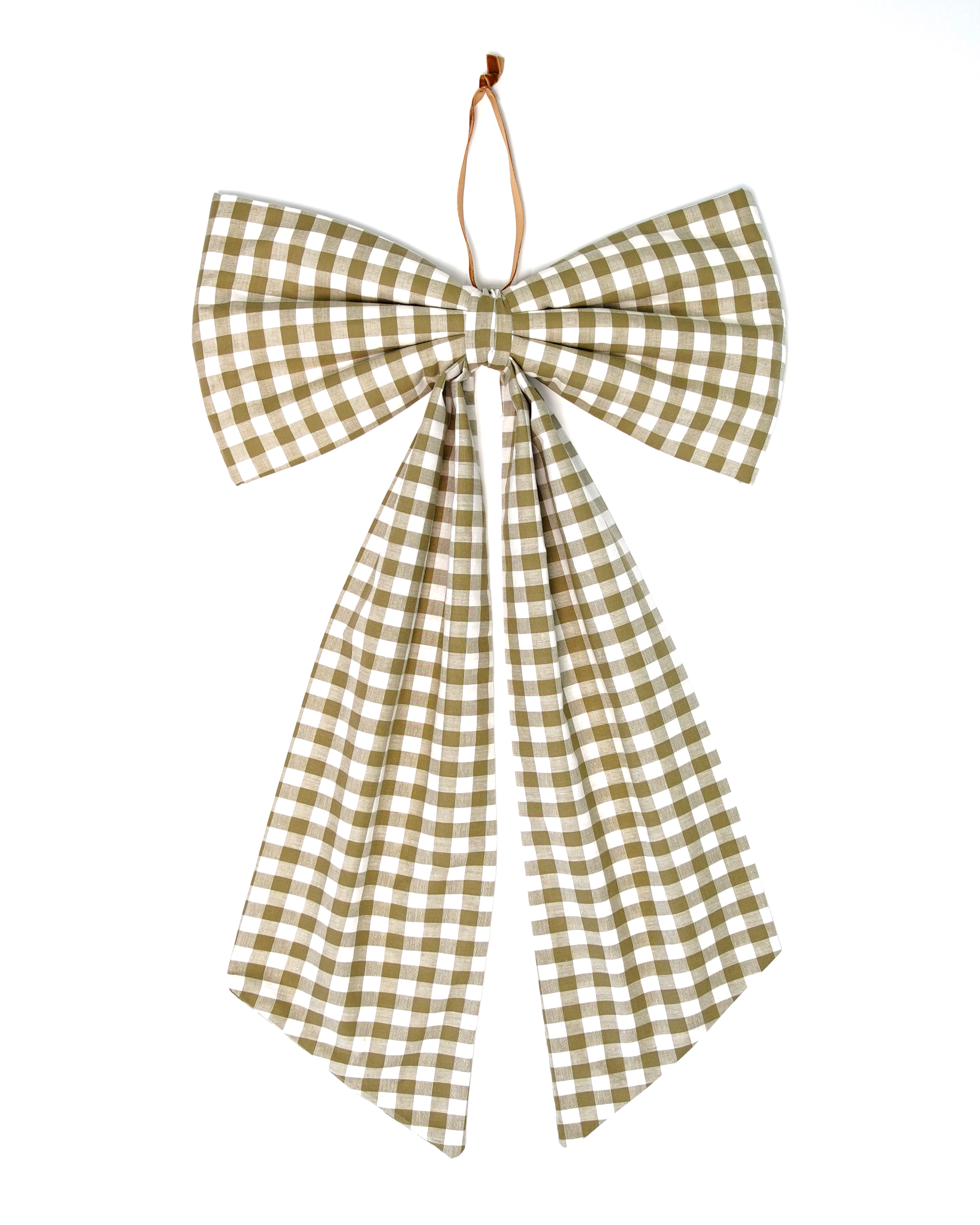 The Big Bow – Olive Gingham