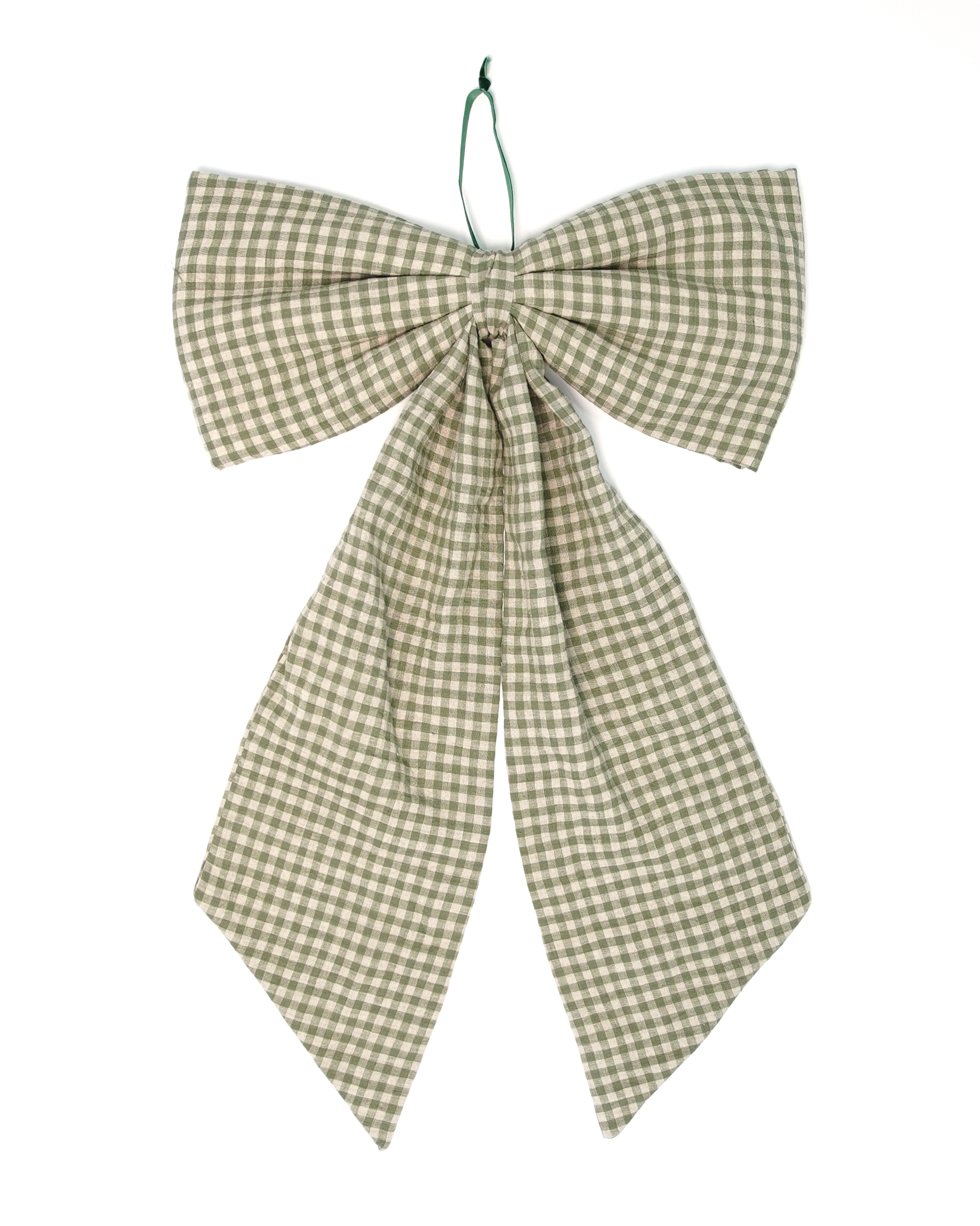 The Big Bow – Sage Gingham