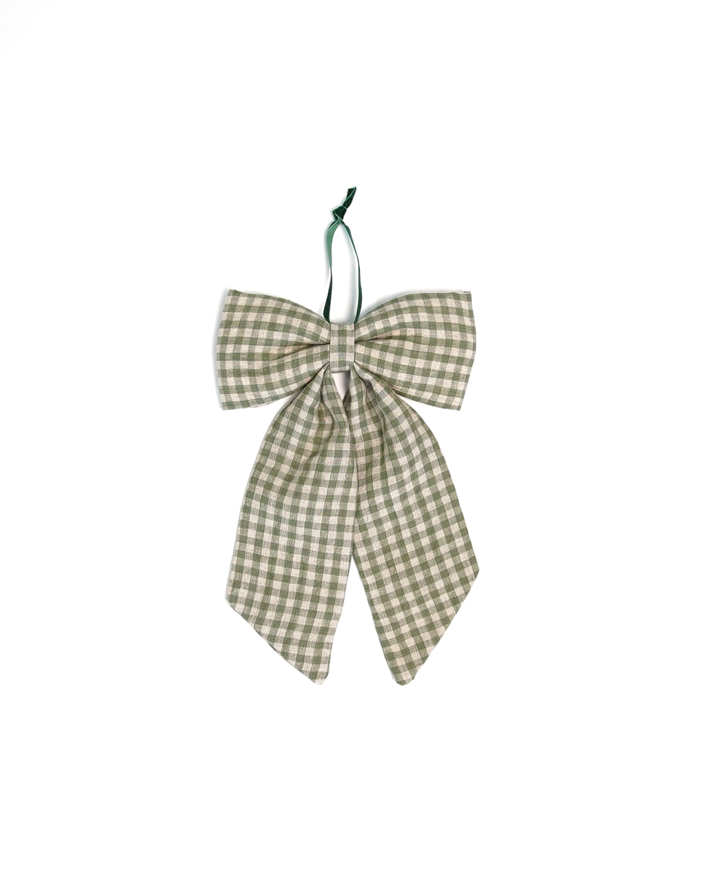 The Midi Bow – Sage Gingham