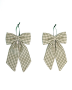 The Midi Bow – Sage Gingham
