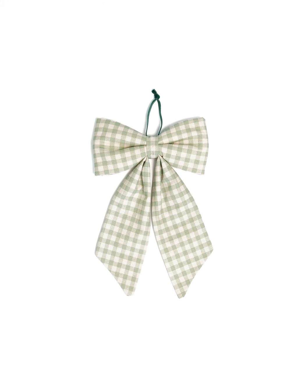 The Midi Bow – Eucalyptus Gingham
