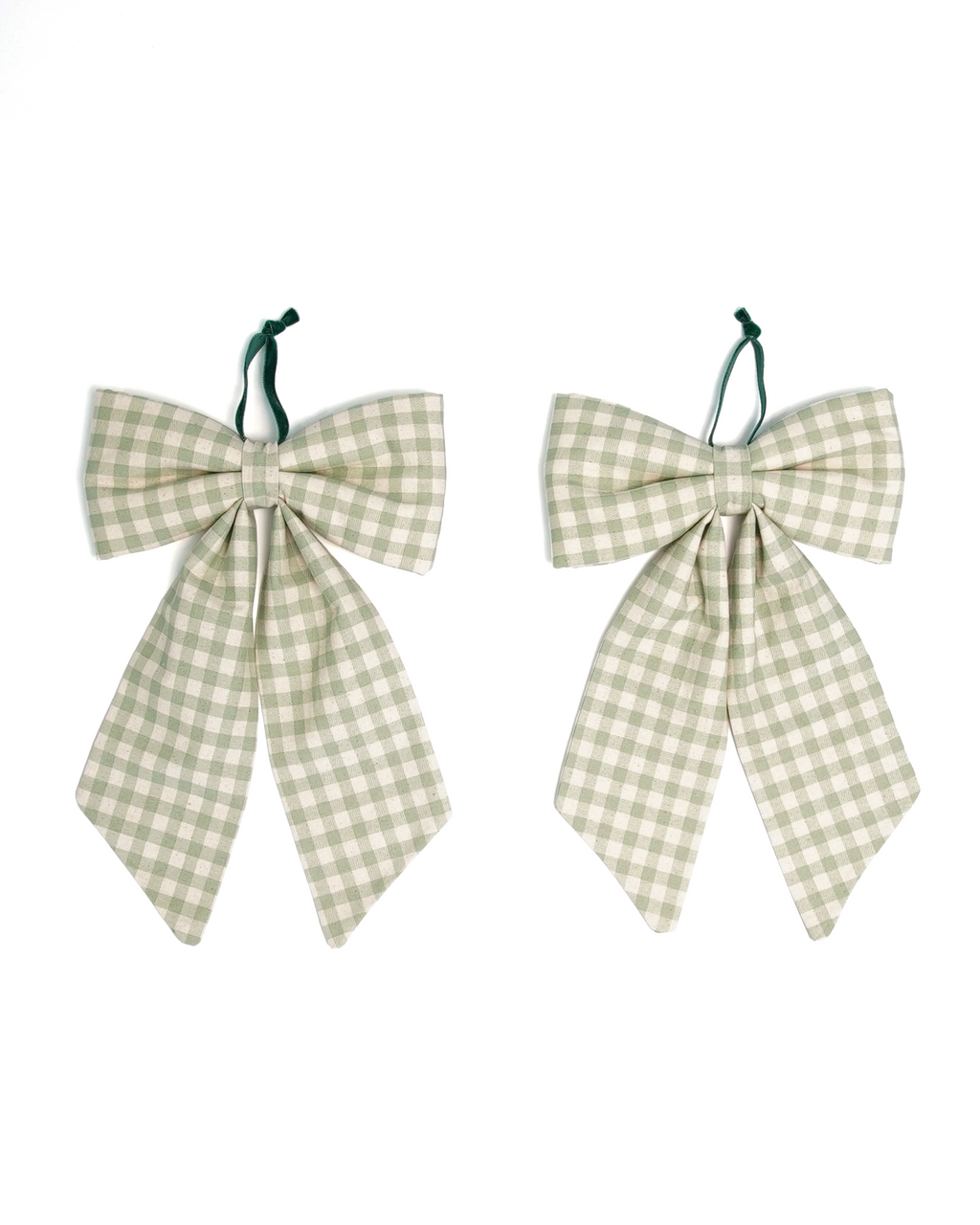 The Midi Bow – Eucalyptus Gingham