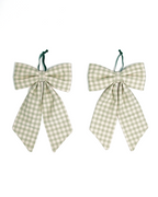 The Midi Bow – Eucalyptus Gingham