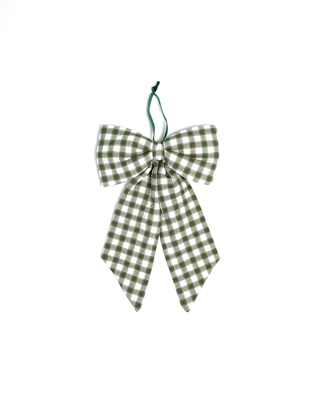 The Midi Bow – Forest Plaid