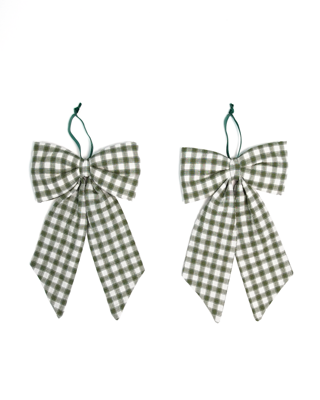 The Midi Bow – Forest Plaid