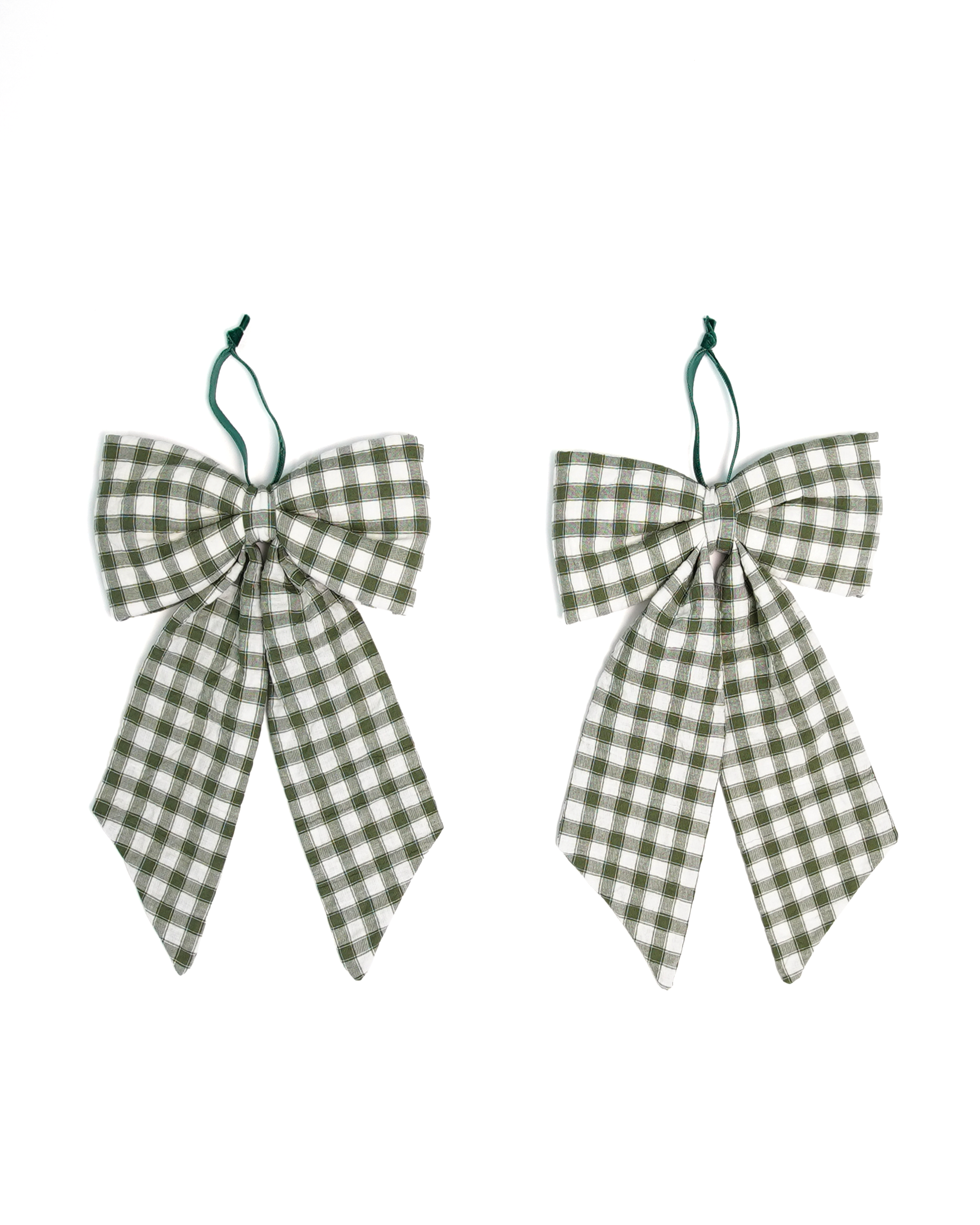 The Midi Bow – Forest Plaid
