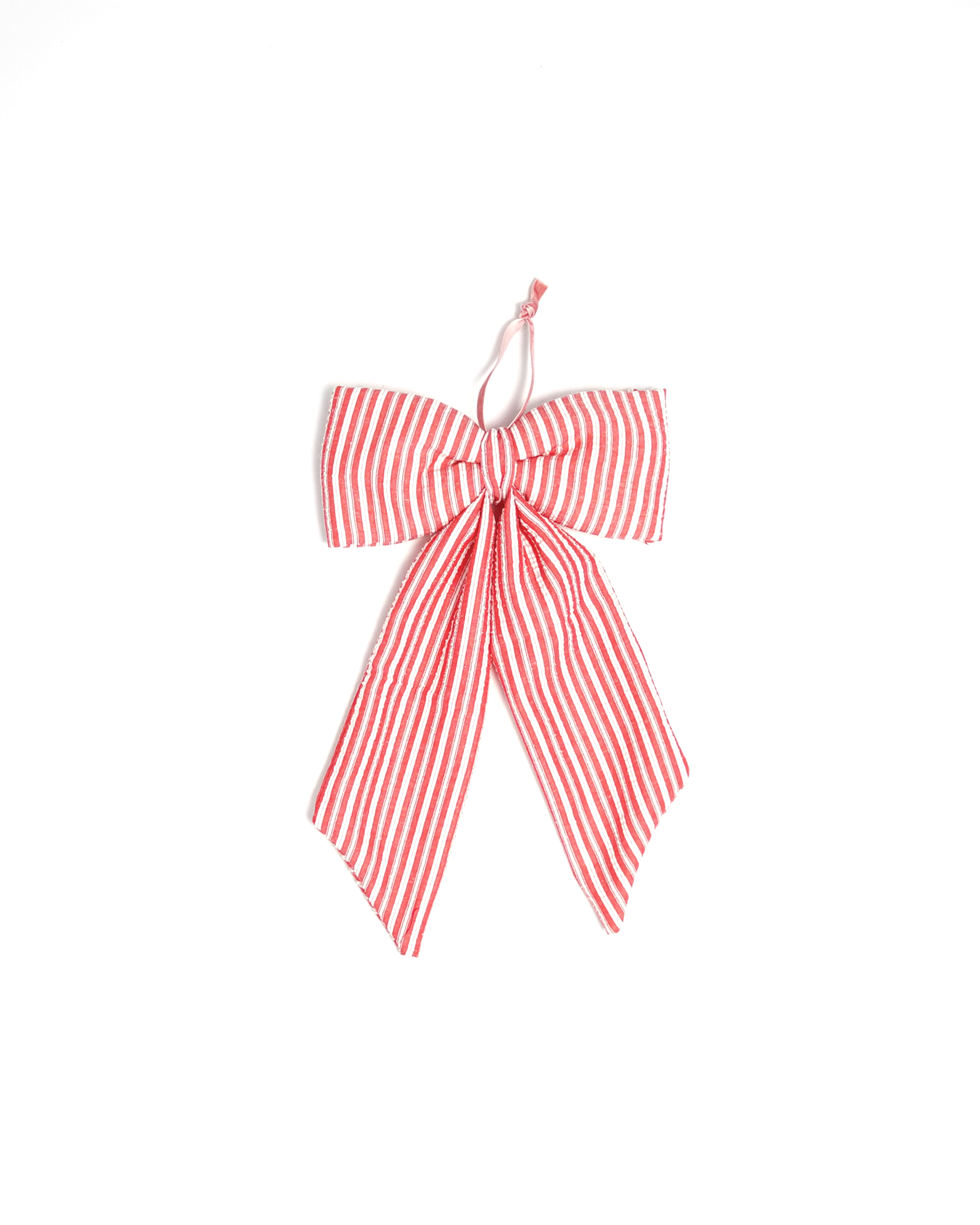 The Midi Bow – Coral Stripe