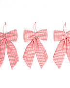 The Midi Bow – Coral Stripe